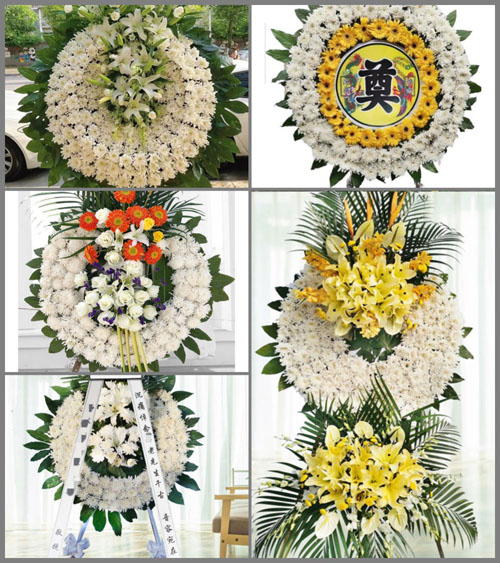 四川成都邛崃市天台山镇紫荆村花圈速递